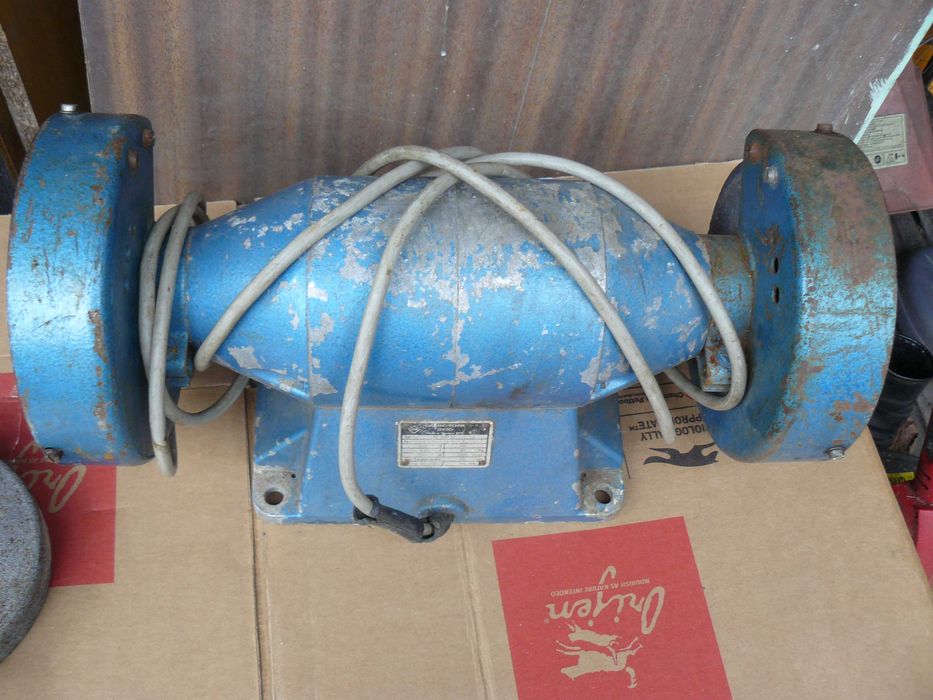 Szlifierka stołowa podwójna warsztat 0.7 kW Leipzig Germany DDR