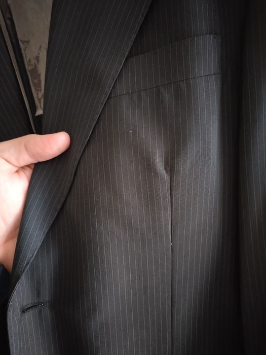 Fatos completos cinza com riscas  tam XL_46