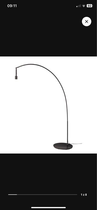 Lampa podlogowa ikea z kloszem