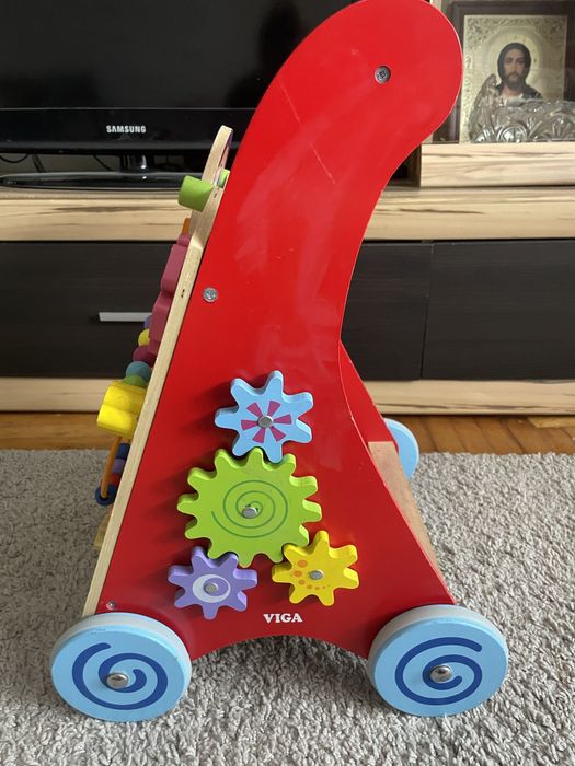 Ходунки-каталка Viga Toys з бізібордом
