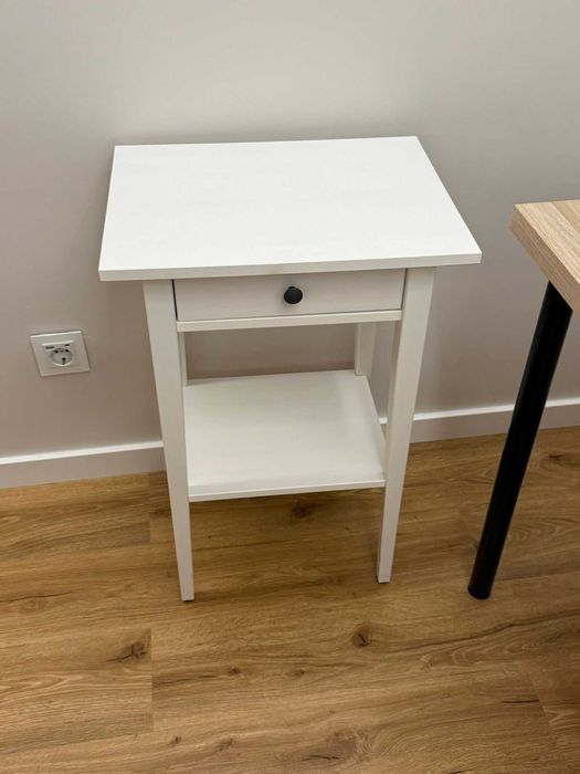 Mesa de cabeceira, velatura branca, 46x35 cm - IKEA - HEMNES