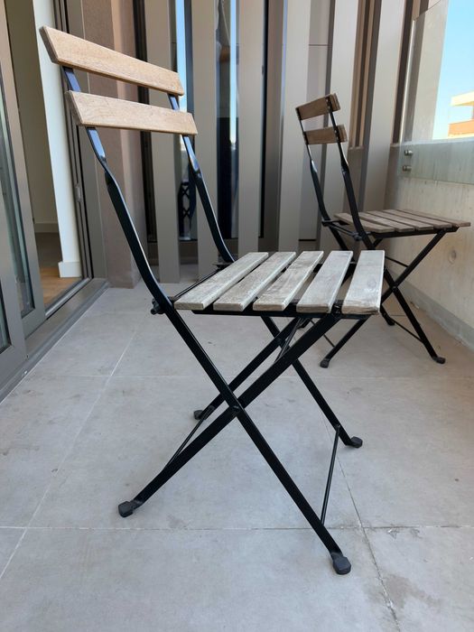 Conjunto de Jardim IKEA – 2 Cadeiras + Mesa Dobráveis