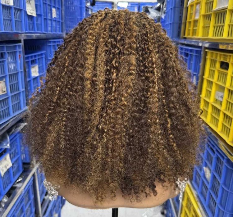 Peruca de cabelo humano verdadeiro