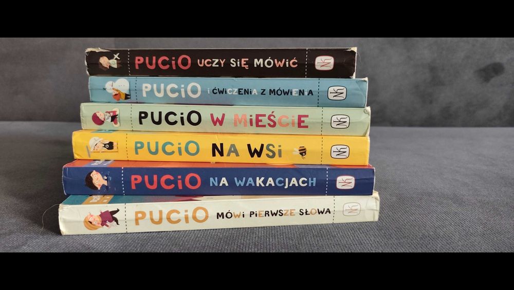 Zestaw sześciu dużych książek Pucio