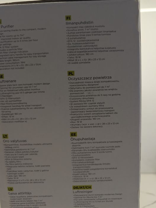 Livarno oczyszczacz powietrza nowy