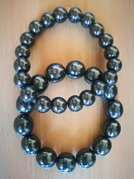 Komplet kolekcjonerskich bransolet hematyt