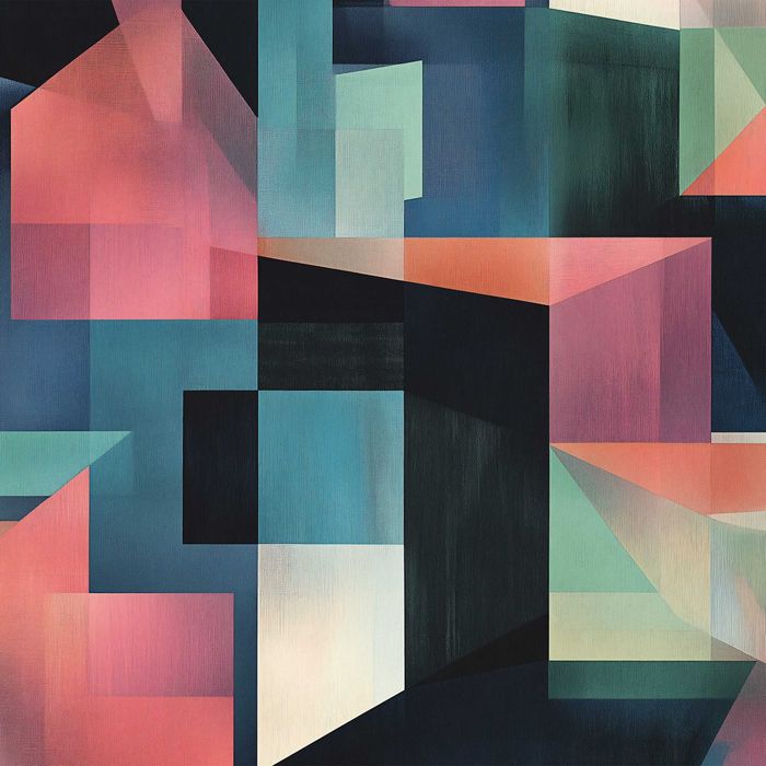 Fototapeta Abstrakcja Kolorowa Figury Sztuka Geometryzm 3D + KLEJ