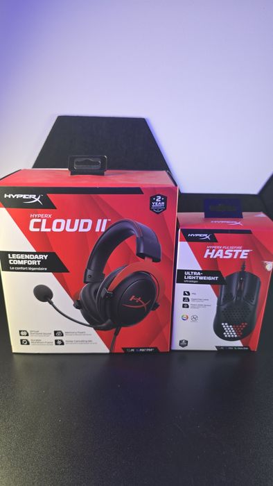 Kit Gaming HyperX | Pulsefire Haste 59g + Cloud II + Caixa