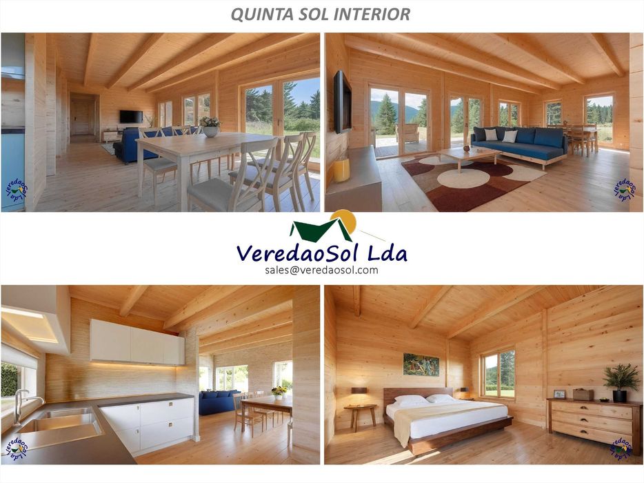 Casa madeira pre fabricada KIT QUINTA SOL T4 139m² - CE A+/A++