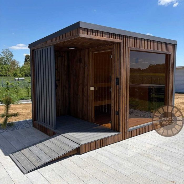Sauna kwadro hoos wood