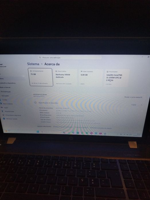 PC "HP" i3 de CPU