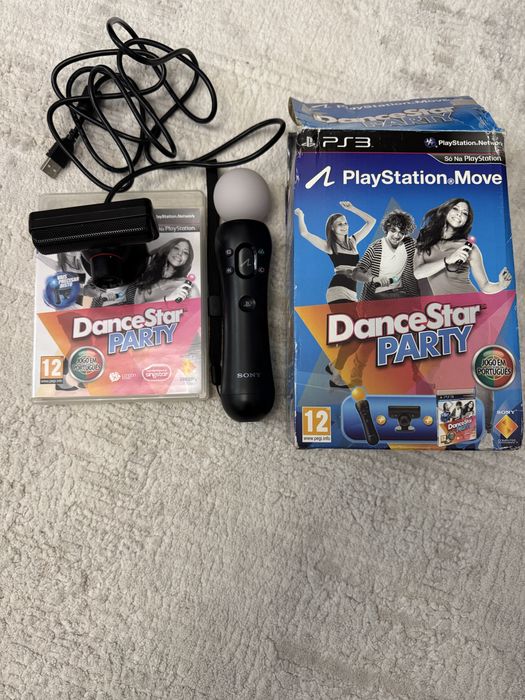 Ps3 com comandos, camera e 10 jogos