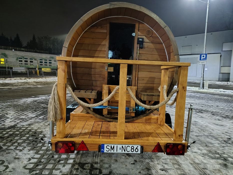 Mobilna sauna na prąd wynajem impreza kawalerski panieński