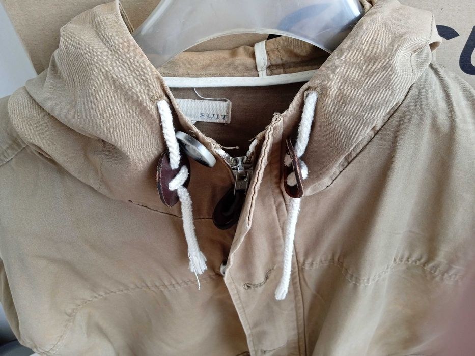 obszerna duńska kurtka żeglarska  z kapturem