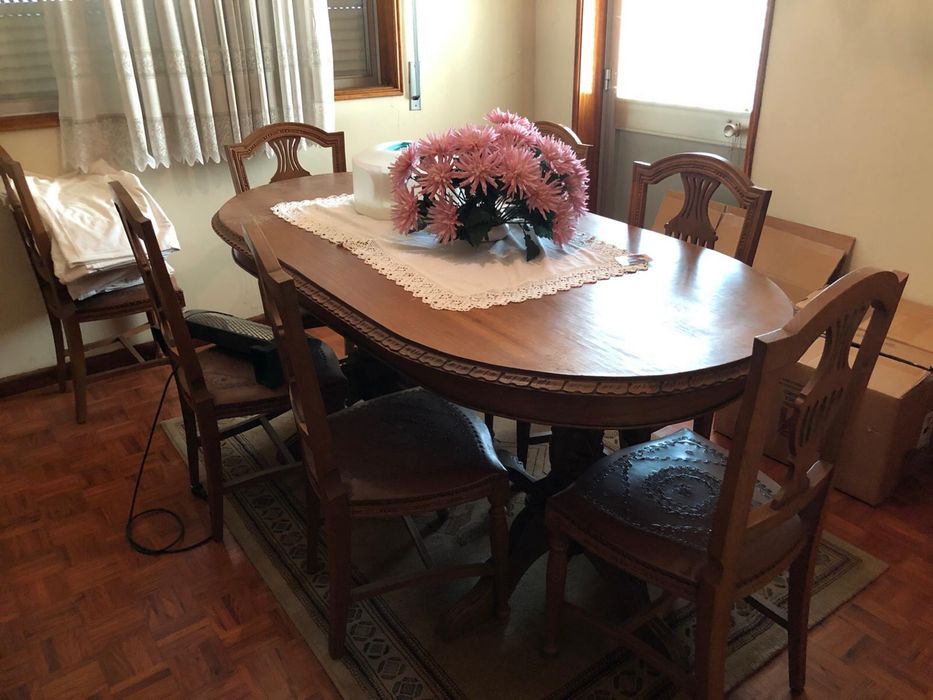 Vendo Conjunto Sala em madeira maciça
