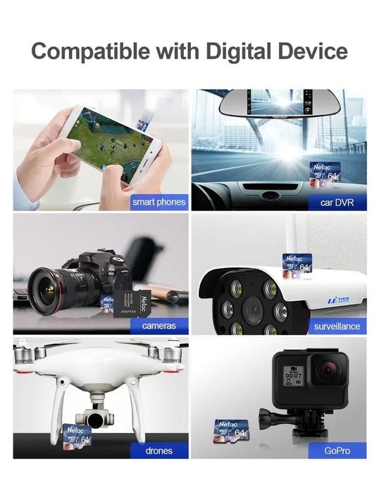 Карта памяти 256Gb Netac micro SD XC UHS-I U3 V30 A1 class 10 100Mb/s