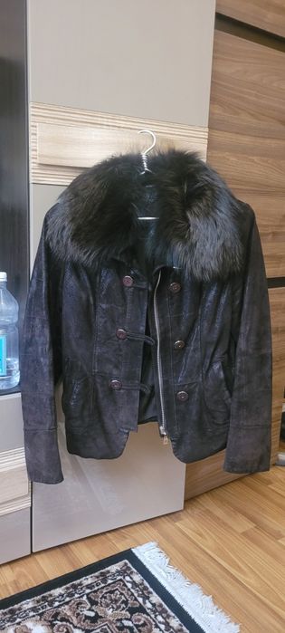 Замшевая куртка с мехом натуральным