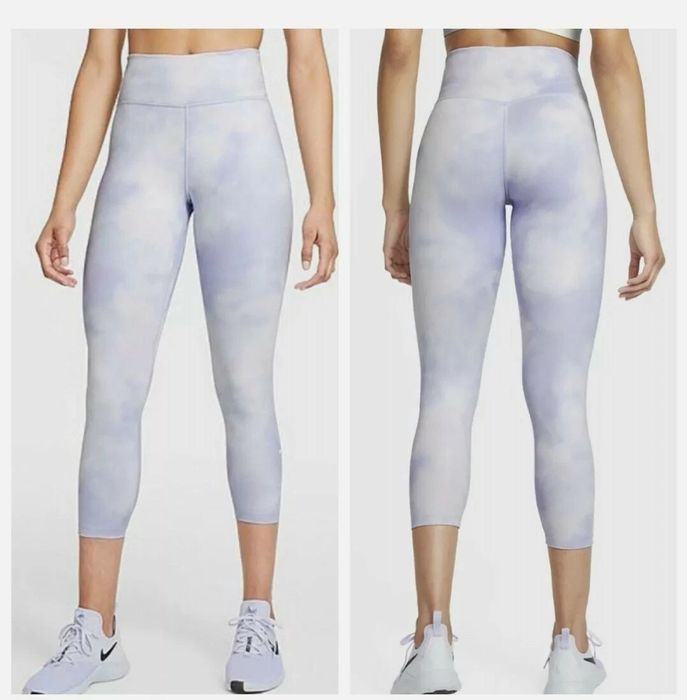 Лосини вкорочені Nike dri fit one icon clash tie dye Ss