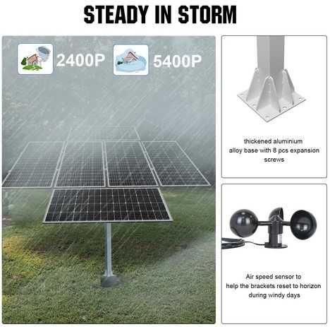 Estrutura Seguidor Solar de Eixo Duplo Completa