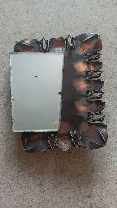 Miedziana oprawa do lusterka. Retro. PRL