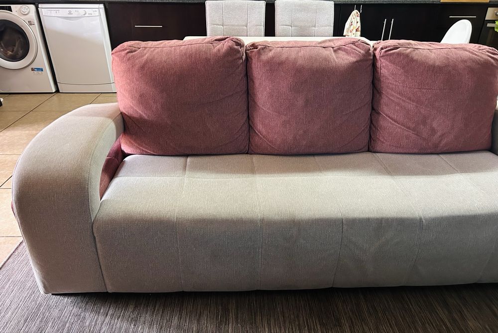 Sofá 3 lugares c/ 2 puffs