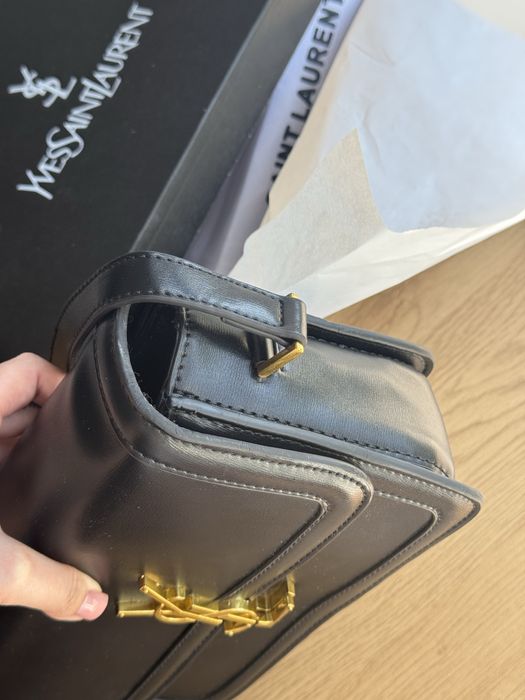 Нова чорна шкіряна сумка saint laurent