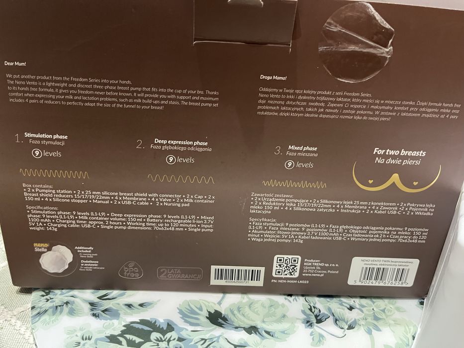 Laktator muszlowy Neno vento twin