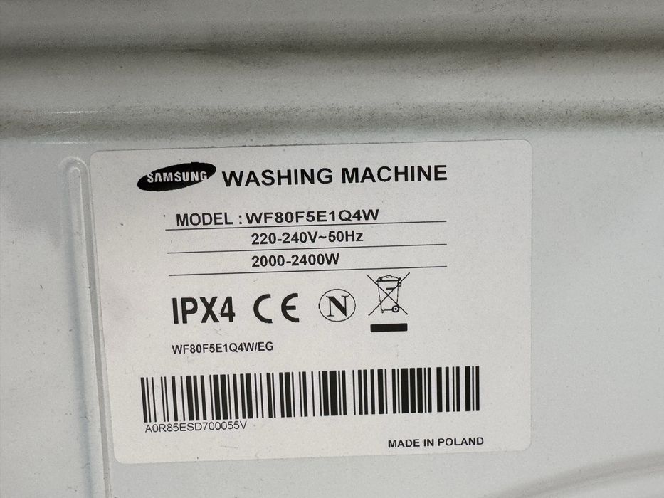 Pralka Samsung Wf80f5e1q4w 8 kg a+++ 1400 obr