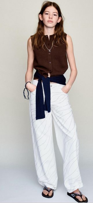 Джинси в камінці із зірками zara