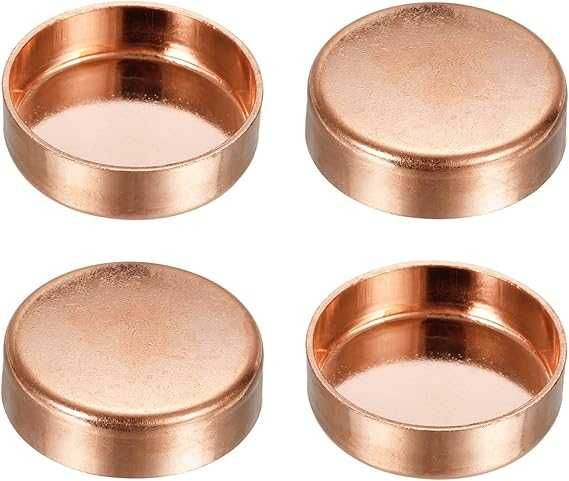 Miedziana zaślepka rurka przyłącze spawalnicze 35 mm do rury wodnej HVAC Pack 4