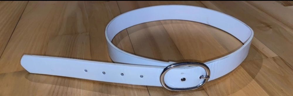 Pasek do spodni biały Bershka - 90 cm