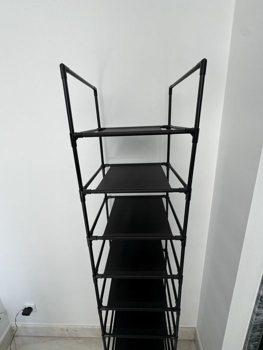 Sapateira Vertical Alta 10 Níveis Preta – Organizador