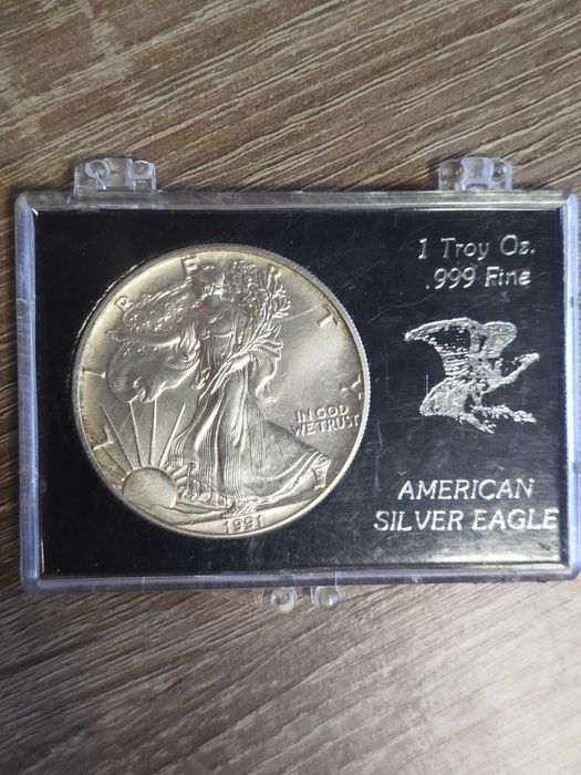 1 долар 1991  срібло