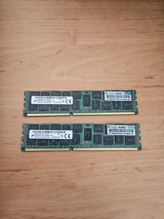 Vendo Pack de Memória RAM 32GB (2x16GB) Micron/HP DDR3L ECC Registered PN: 628974-181