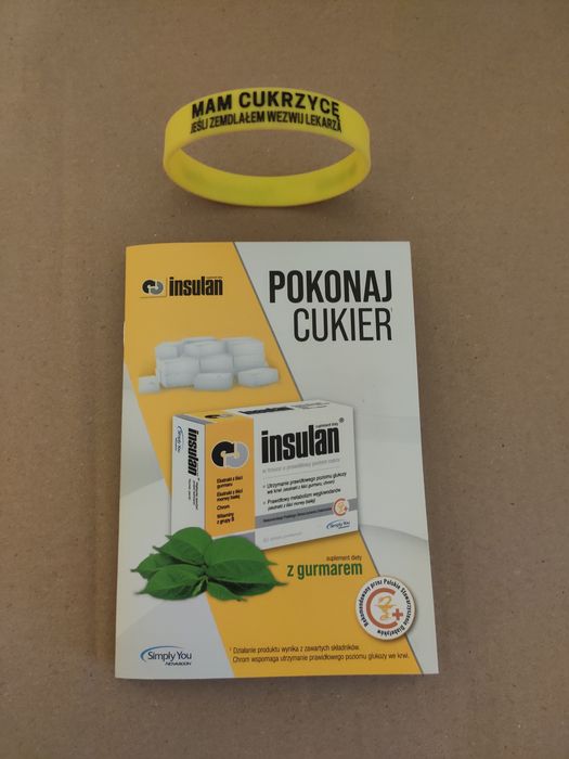 Opaska diabetyka + książeczka pomiaru cukru