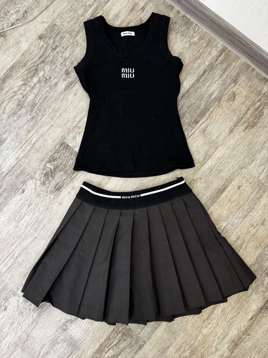 Комплект MiuMiu майка+спідниця