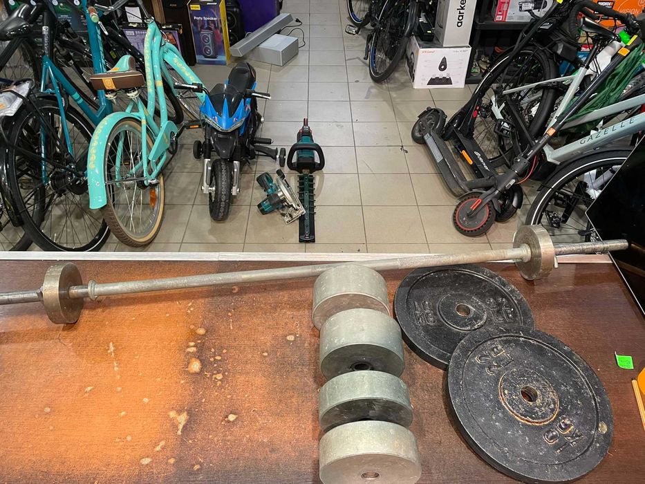 Obciążenie żelwine 85KG + Gryf