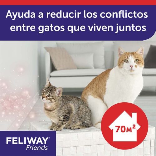 Difusor + 3 recargas Feliway Friends - Happy Cats (Conflitos gatos)