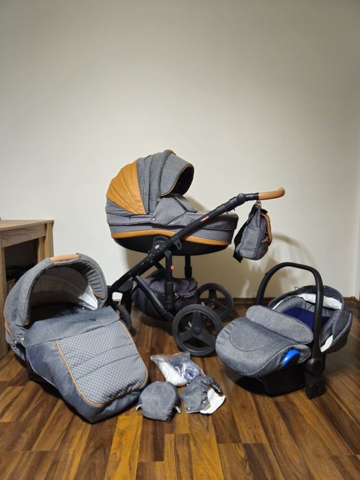 Wózek 3w1 Adamex Vicco Carmel/Grey gondola/spacerówka/fotelik