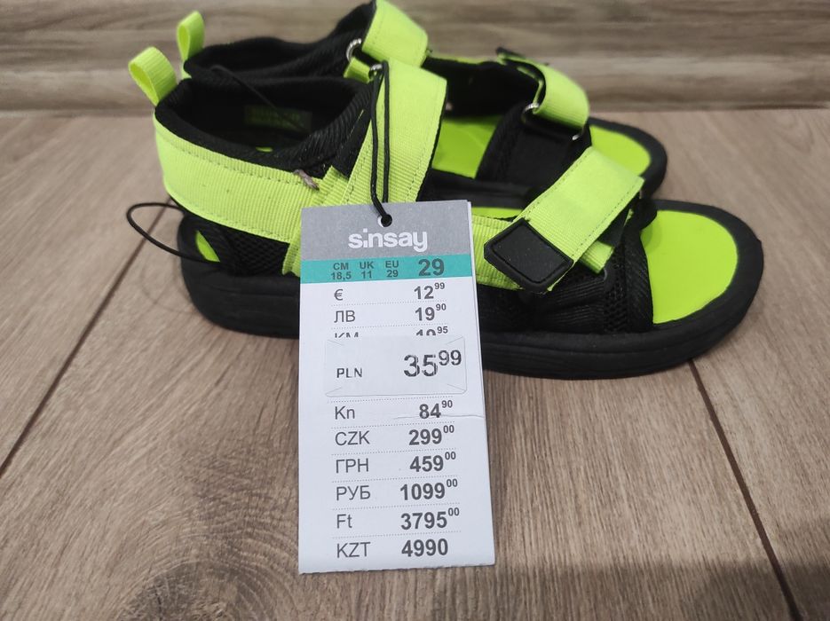 Sandały chłopięce Sinsay nowe z metką r.29