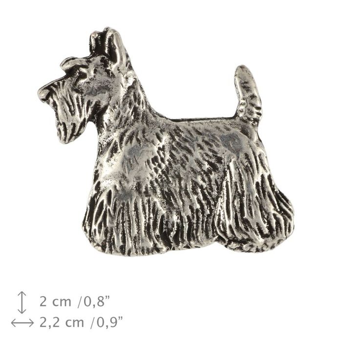 Terier szkocki pin posrebrzony w pudełku Art-Dog