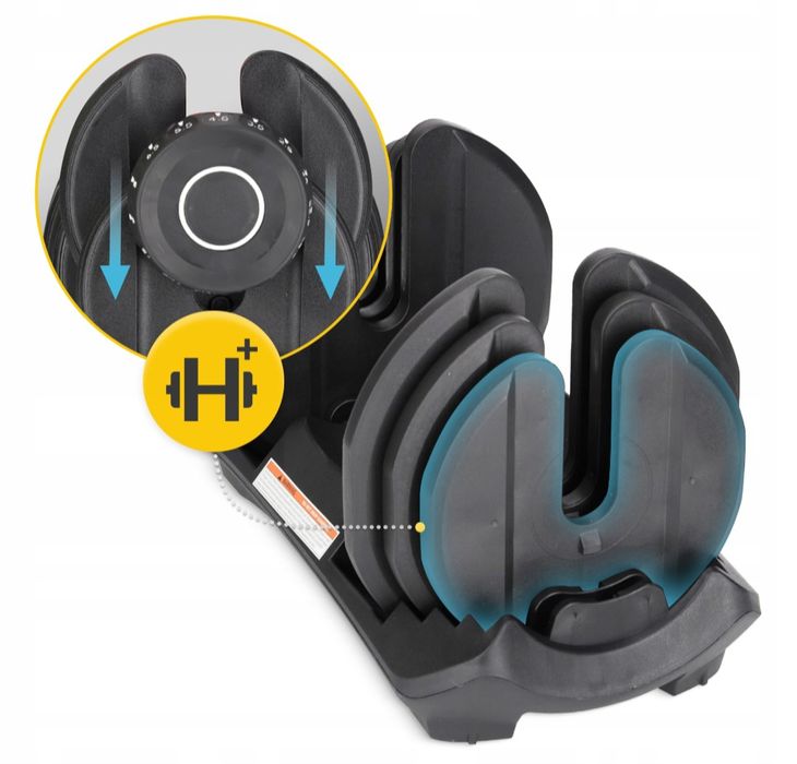 Регульовані тренажерні гантелі 24кг 4FIZJO •Гантелі регульовані