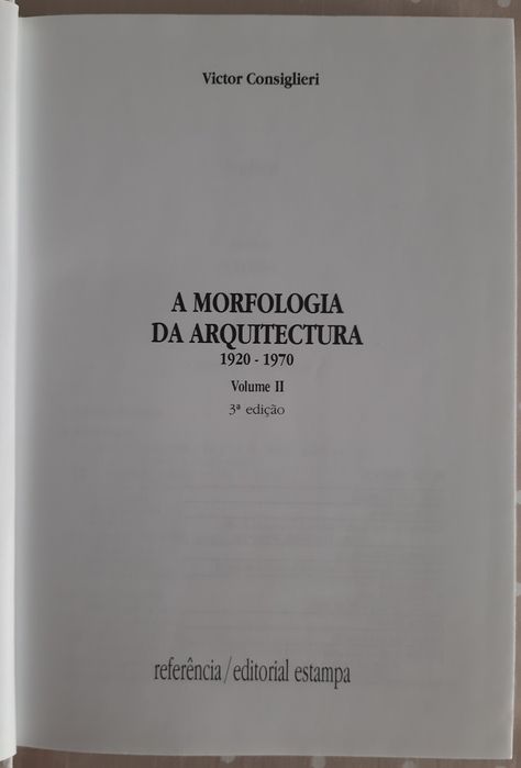 A Morfologia da Arquitectura II _ Victor Consiglieri