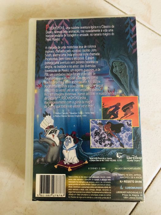 Filme infantil VHS Pocahontas