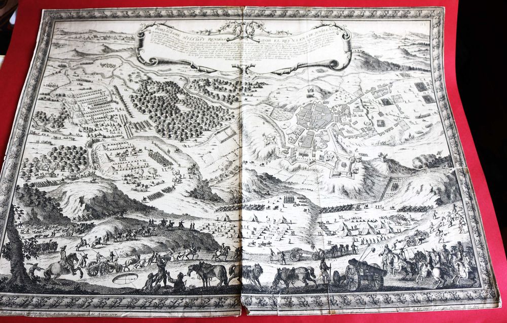 «PORTALEGRE Sitiada Y Rendida por El Rey N.S. en 8 de Junio de 1704» rara
