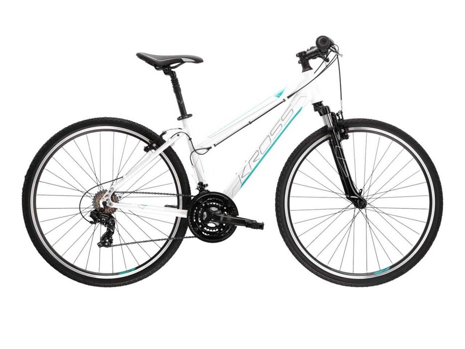 Rower Kross Evado 1.0 biało seledynowy rama 19 (L) koła 28