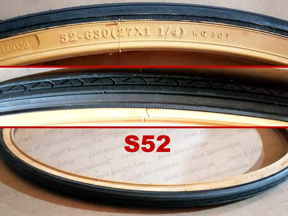 Pneus 27x1_1/4, 26x1_1/4, 24x1_1/4, 20x1_1/4, 16x1_1/4, 14x1_1/4