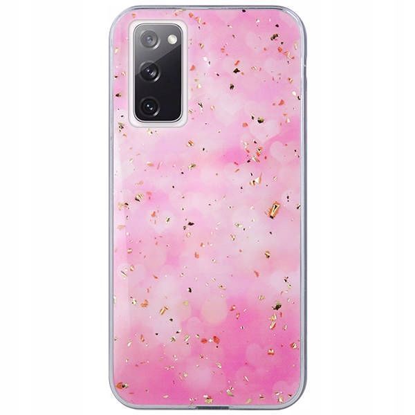 Etui Silikonowe Gold Glam Do Samsung S20 Fe / S20 Lite Różowe