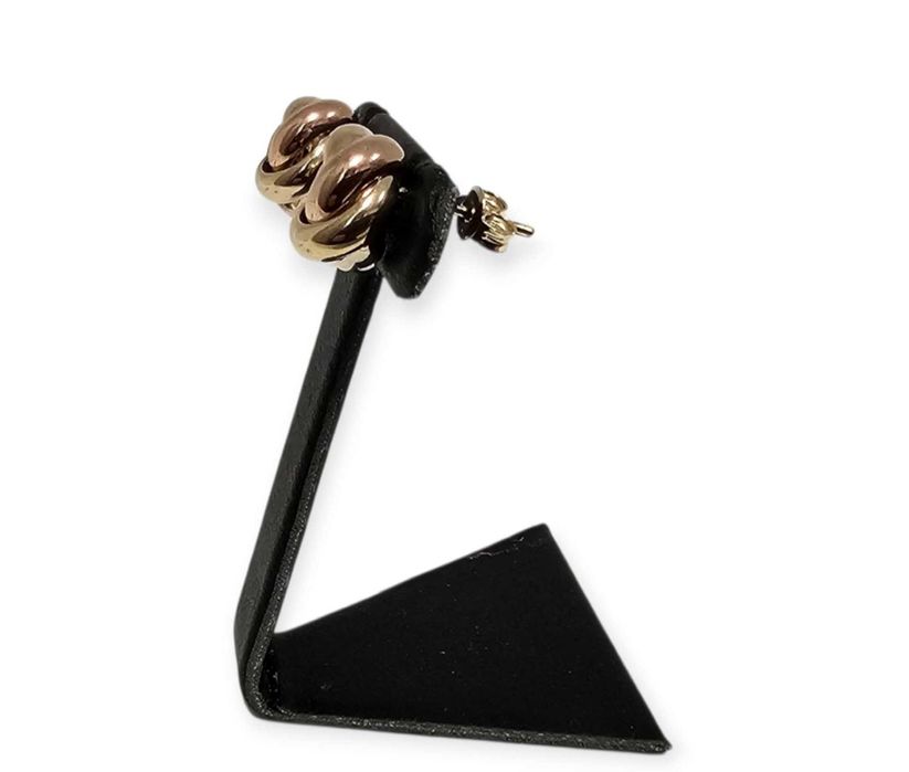 Nowe złote kolczyki 2 kolorowe pr.585 1,80 g