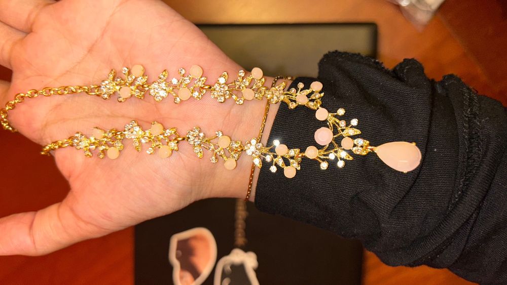 Conjunto Colar e Brincos Estilo Festa / Noiva (Tom Rosa Elegante) - €8